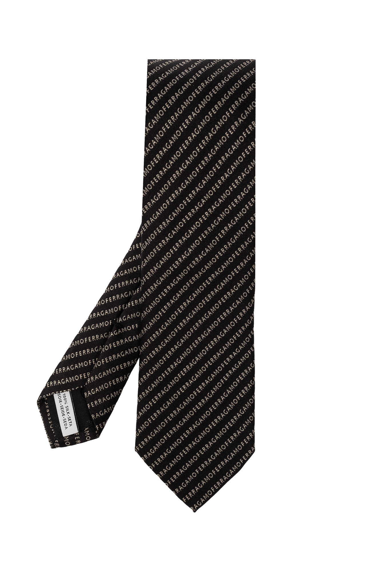 Ferragamo black shop tie